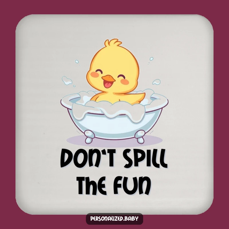 Funny Duckling Bath Drink Coaster: Protect Surfaces with Hilarious Charm