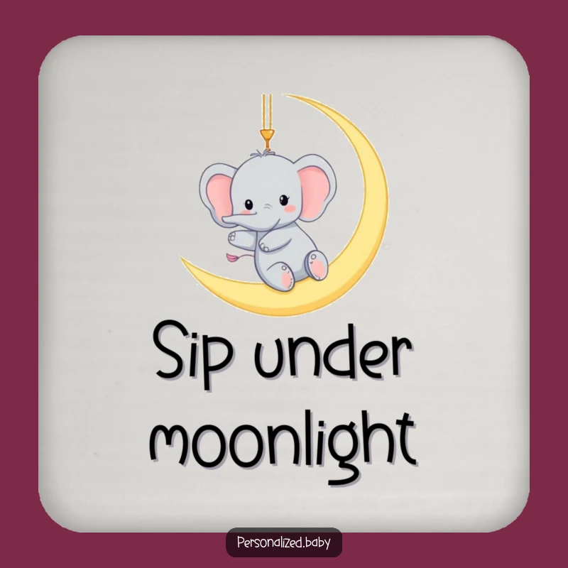 Funny Elephant Moon Coasters: Protect Surfaces with Whimsy