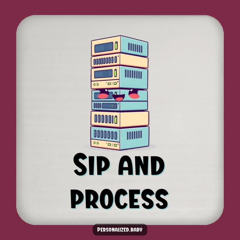 Funny Giggle Data Blocks Coaster - Comical Surface Protector Gift