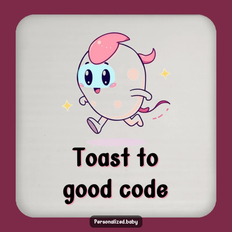 Funny Zooming Code Coaster - Playful Protection for Surfaces Gift