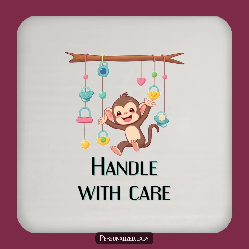 Funny Monkey Pacifier Drink Coaster: Protect Surfaces with Hilarious Charm