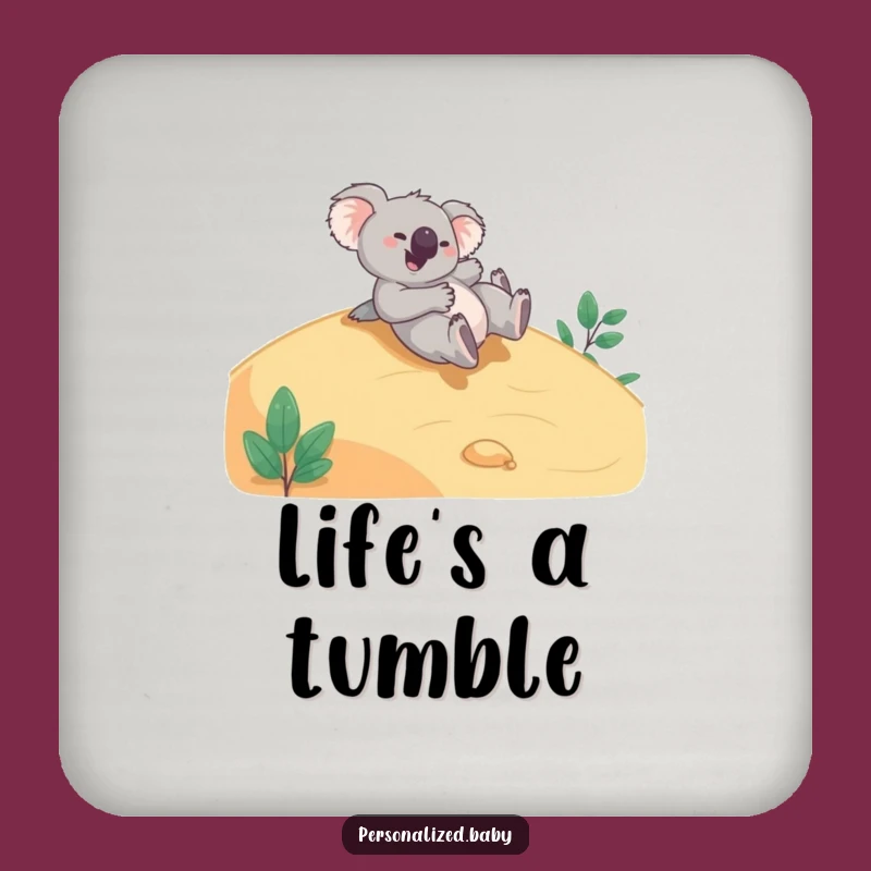 Funny Koala Hillside Coaster: Protect Surfaces with Playful Charm, Ideal Funny Gift!