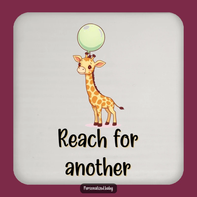 Funny Giraffe Balloon Coaster - Protect surfaces with whimsy, perfect funny gift.