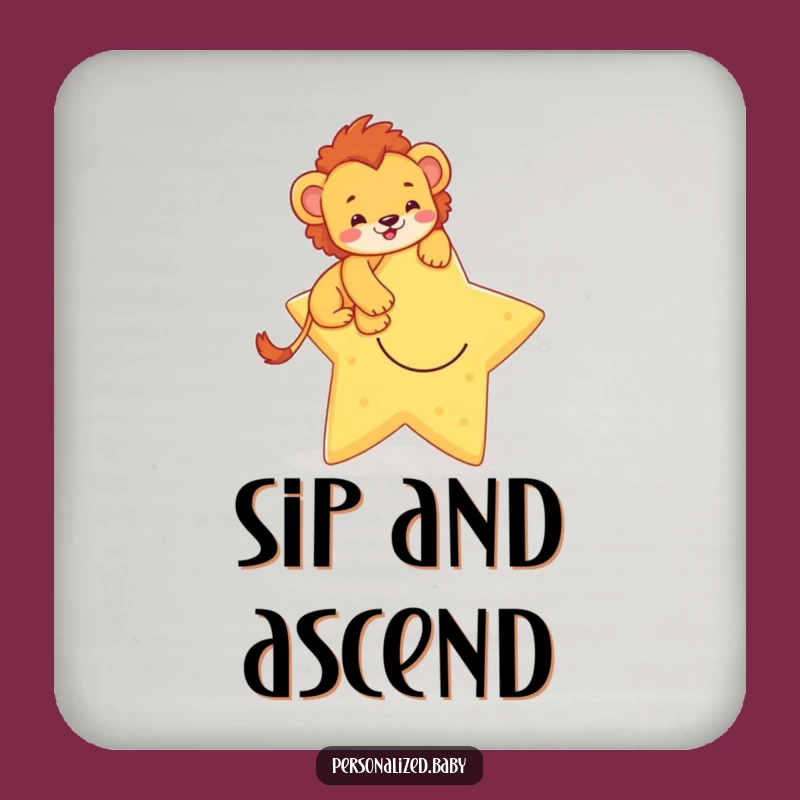 Funny Lion Cub Coaster: Protect Surfaces With Starry Bravery