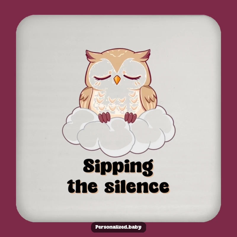 Funny Owl Cloud Coasters: Protect Surfaces with Serenity