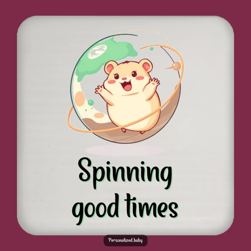 Funny Happy Hamster Planet Coaster: Protect Surfaces With Cosmic Fun