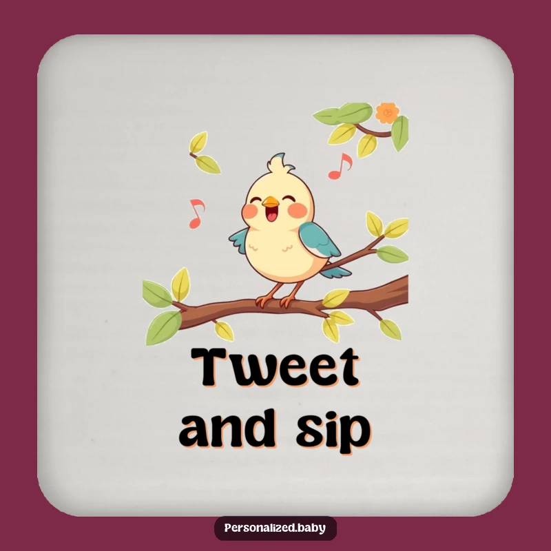 Funny Bird Singing Coasters (Set of 4): Protect Surfaces With Music, Cute Funny Gift