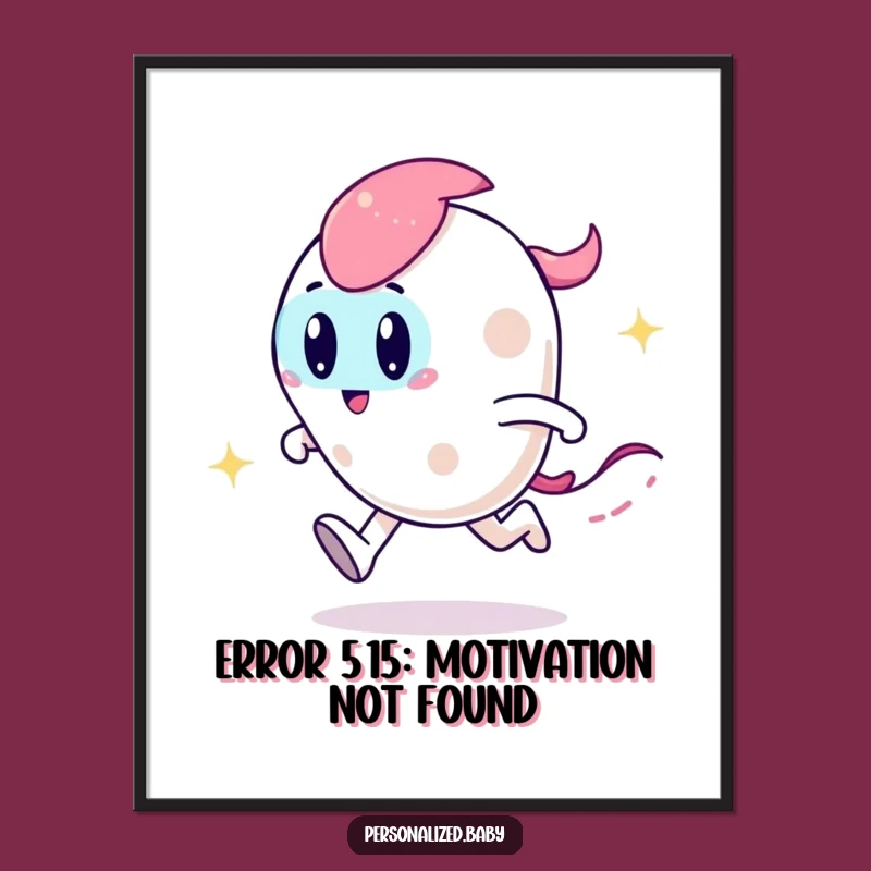 Funny Zooming Code Poster - Playful Art for Developer's Space Gift