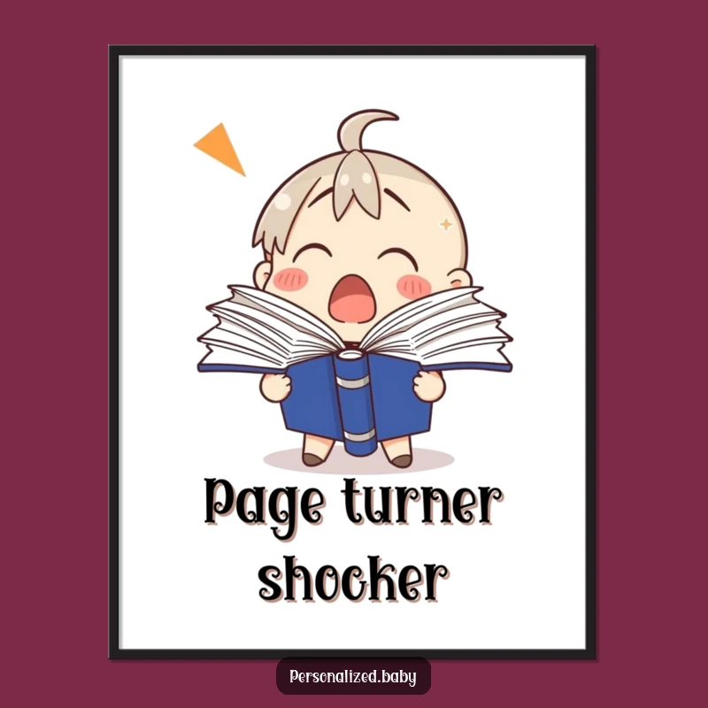 Funny Binder Art Poster: Shocked Pages for Desk Decor Delight