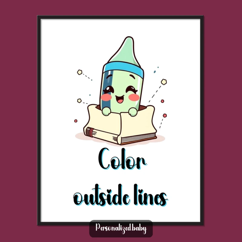 Funny Crayon Sketchbook Poster: Vibrant Art to Brighten Any Creative Space