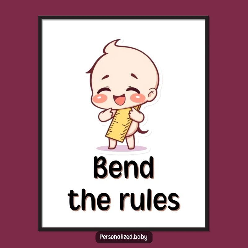 Funny Giggling Ruler Bend Poster: Add Laughter to Your Walls