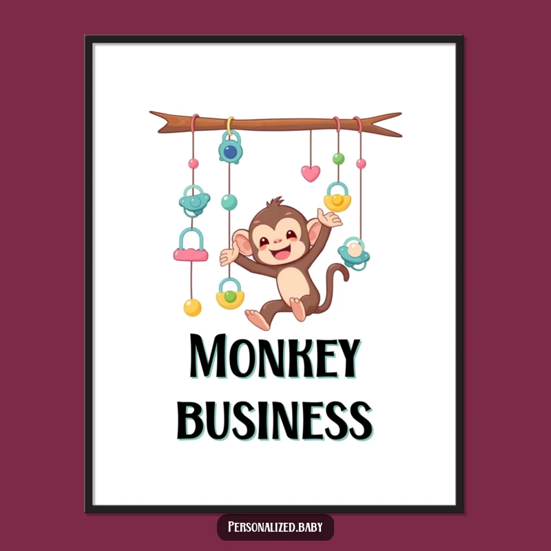 Funny Monkey Pacifier Poster: Bring Hilarious Parenting Vibes Home