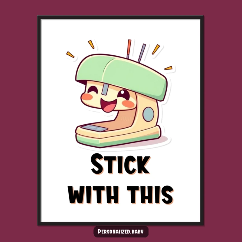 Funny Stapler Art Poster: Popping Staples for an Energetic Vibe