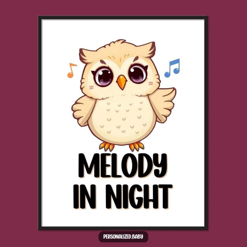 Funny Owl Melody Poster: Surprised Hooting Art, Hilarious Gift for Bird Lovers