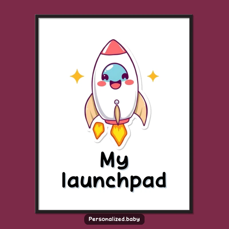 Funny Rocket Ship Launch Poster for Inspiring Decor