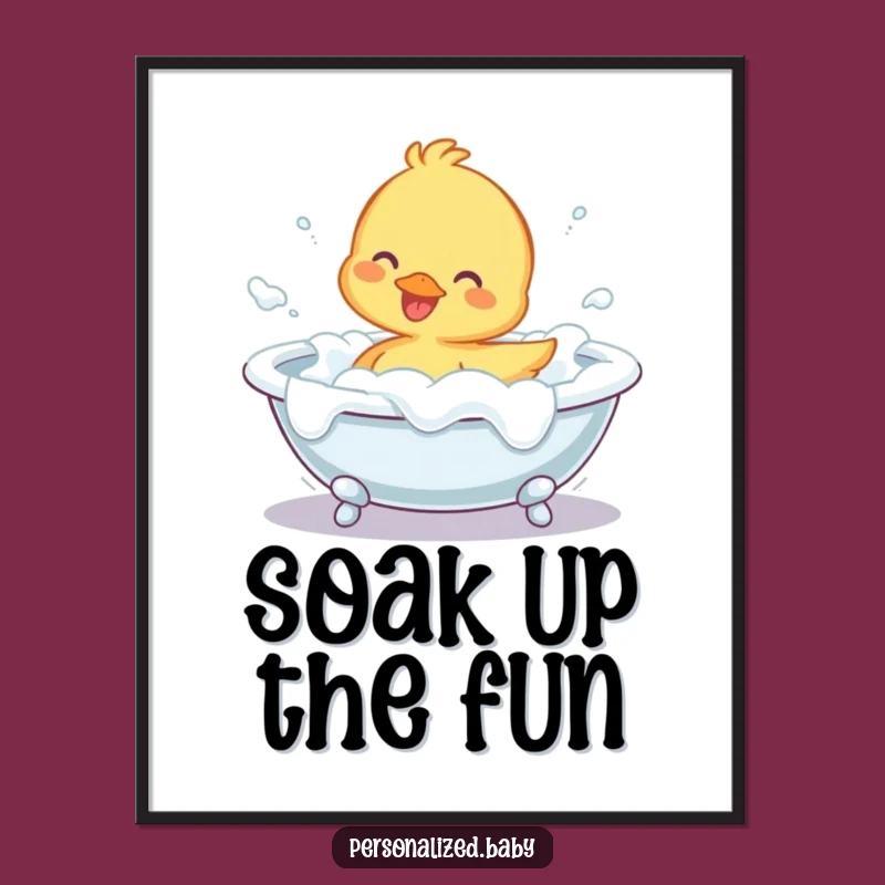 Funny Duckling Bath Poster: Bring Hilarious Bathtime Vibes Home