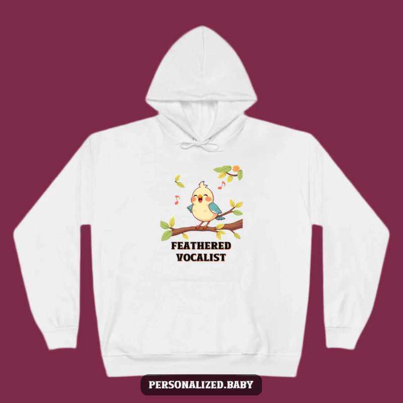 Cozy Funny Bird Singing Hoodie: Melodious Comfort Wear, Awesome Funny Gift