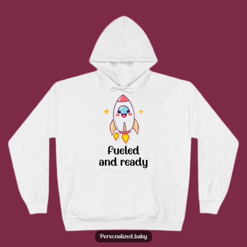 Cozy Funny Rocket Ship Launch Hoodie for Adventurous Souls