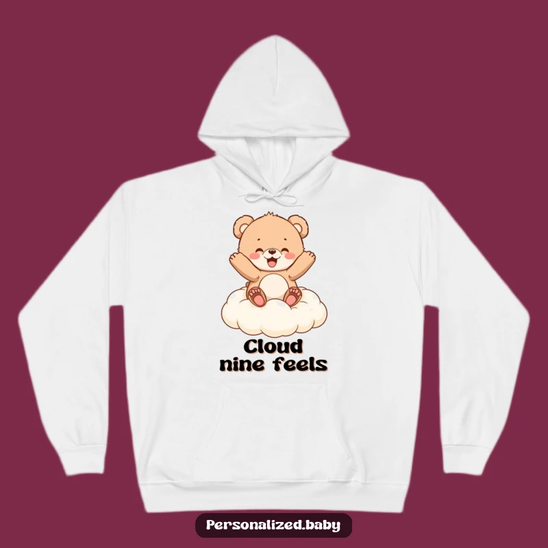 Funny Bear Cub Cloud Hoodie: Cozy Comfort & Bouncy Vibes, Ideal Funny Gift!