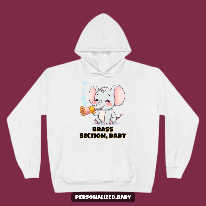 Funny Elephant Trumpet Hoodie: Cozy Wear With Joyful Bubbles, Perfect Funny Gift!