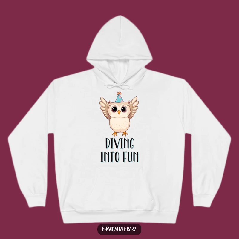Funny Swooping Owl Hoodie - Cozy Party Owl Funny Gift