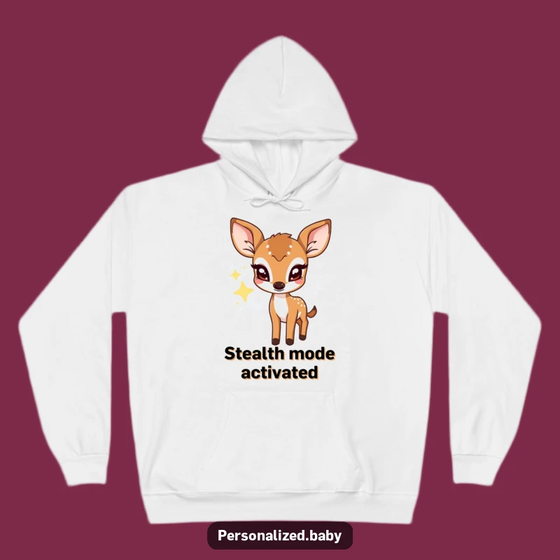 Funny Shy Deer Fawn Hoodie: Cozy Twinkling Star Sweatshirt, Ideal Warm Gift