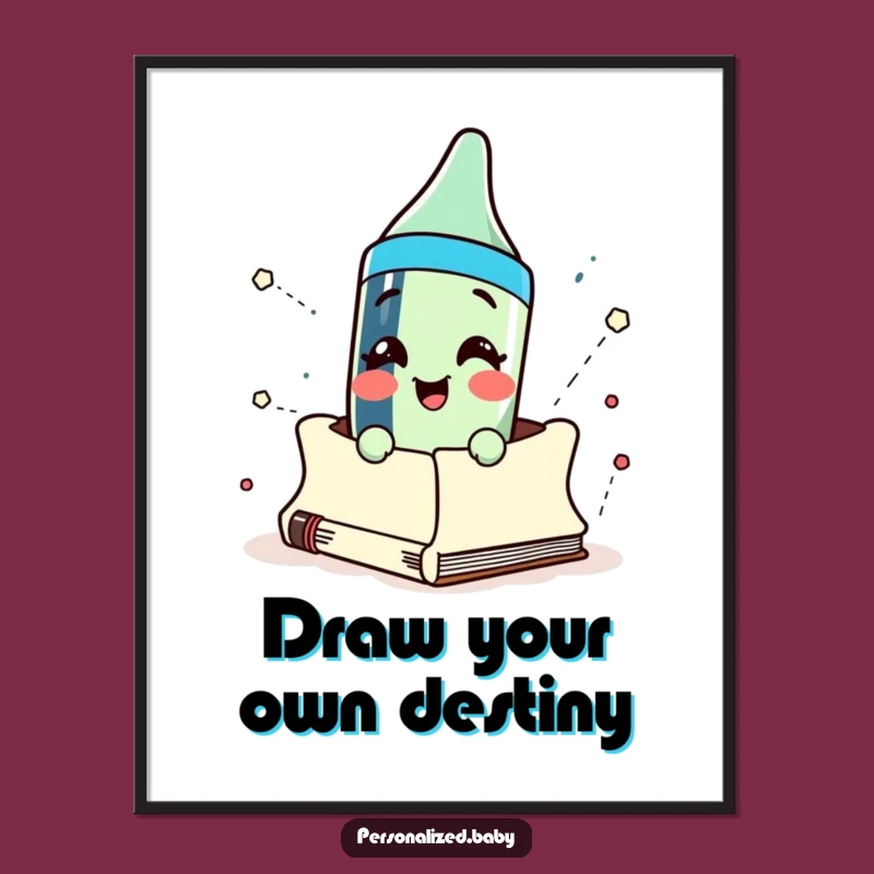 Free Printable Wall Art: Funny Crayon Bursting Out, Quirky Downloadable Decor!