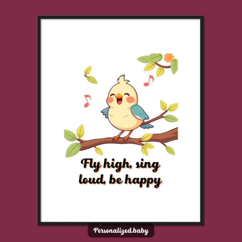 Free Printable Bird Song Wall Art: Funny Downloadable Decor for Cheerful Spaces