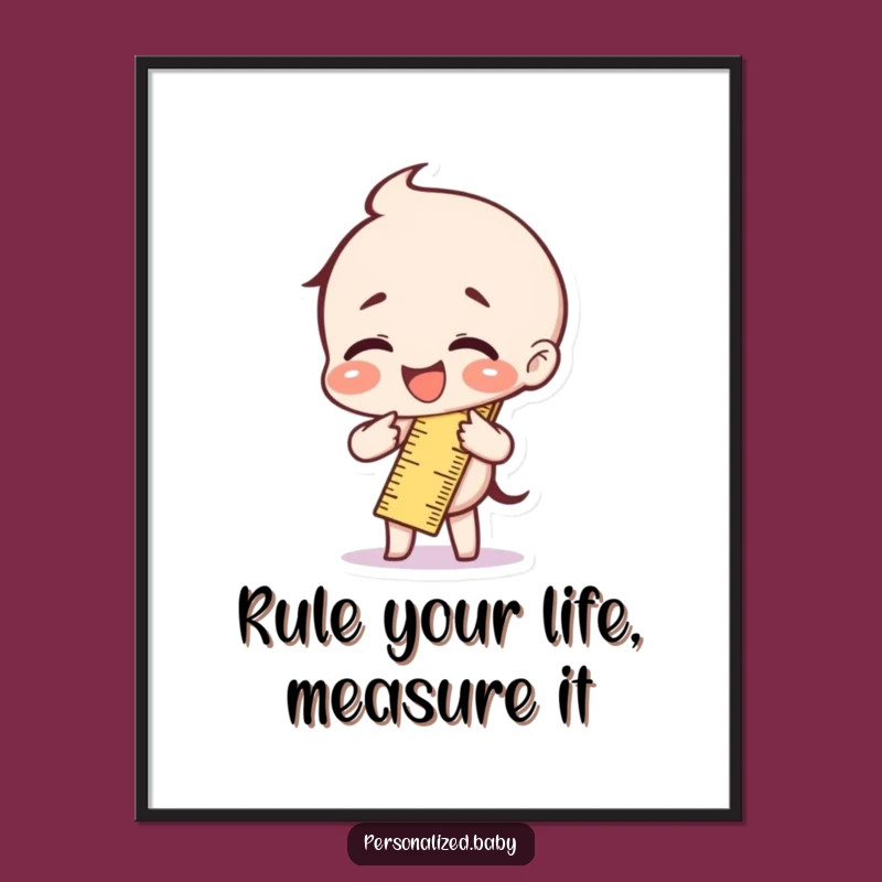 Free Printable Wall Art: Giggling Ruler, Quirky Funny Downloadable Decor!