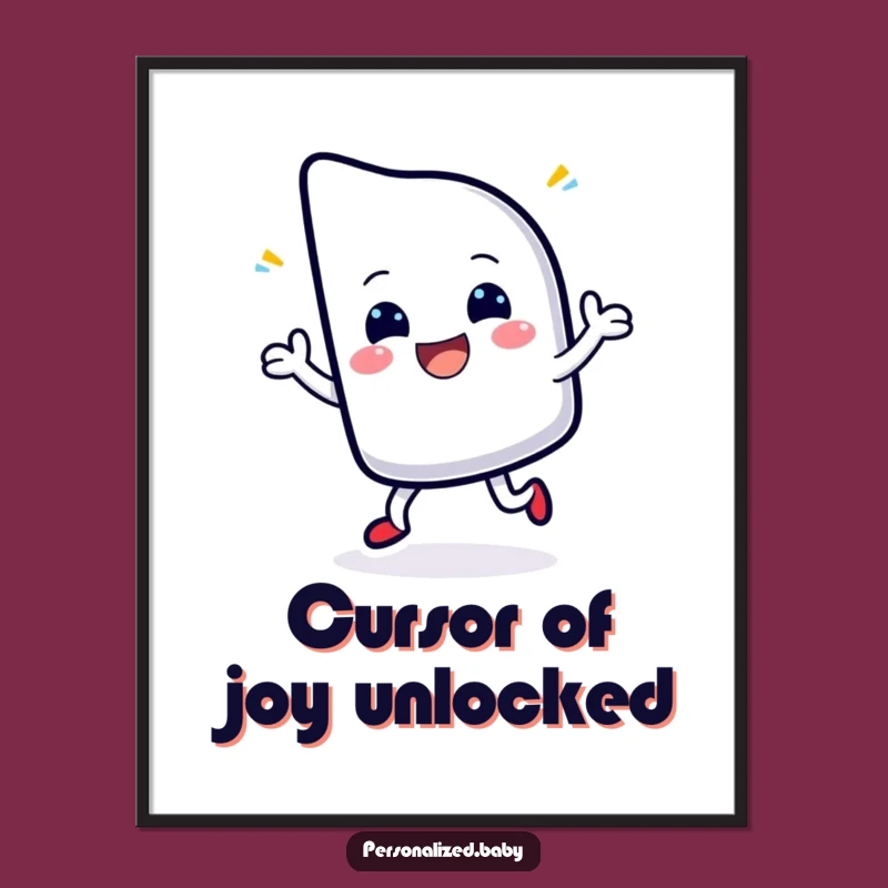 Funny Free Printable Wall Art: Cursor's Dance of Delight - Quirky Downloadable Decor