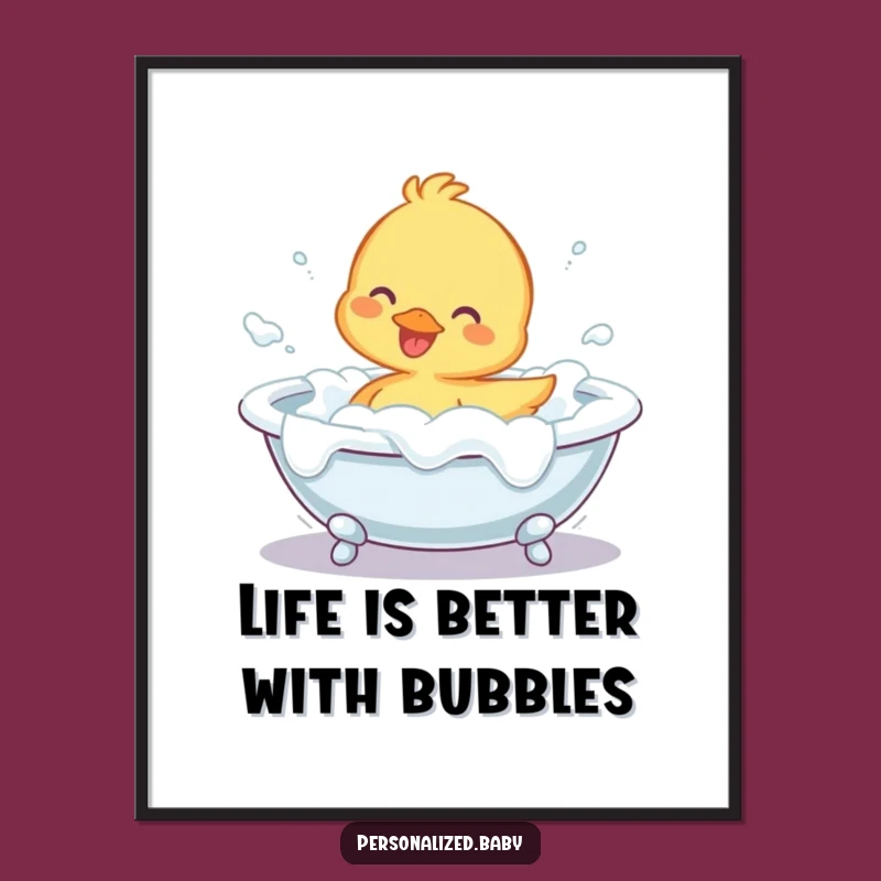 Funny Free Printable Wall Art: Duckling Bath Art, Quirky Downloadable Decor for Joy