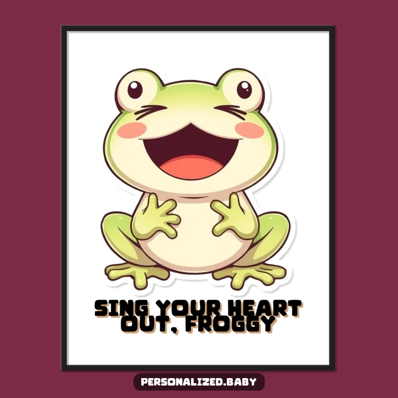 Free Printable Frog Serenade Wall Art: Funny Downloadable Decor for Cheerful Spaces