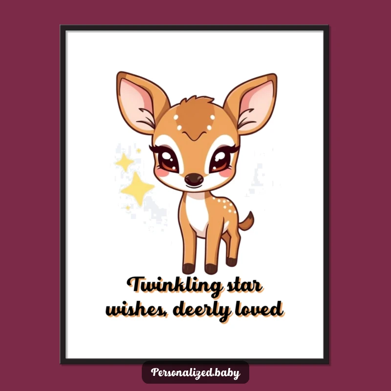 Free Printable Wall Art: Shy Deer Star Funny Downloadable Decor for Whimsical Homes