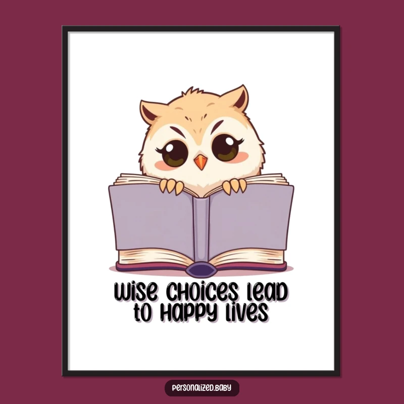 Free Printable Funny Owl Wall Art: Sleepy Chick Book Lover LOL Digital Download