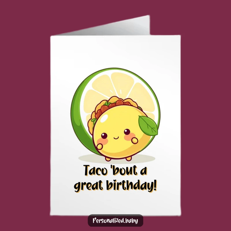 Free Printable Birthday Card: Shy Taco Design for a Cute Downloadable Gift
