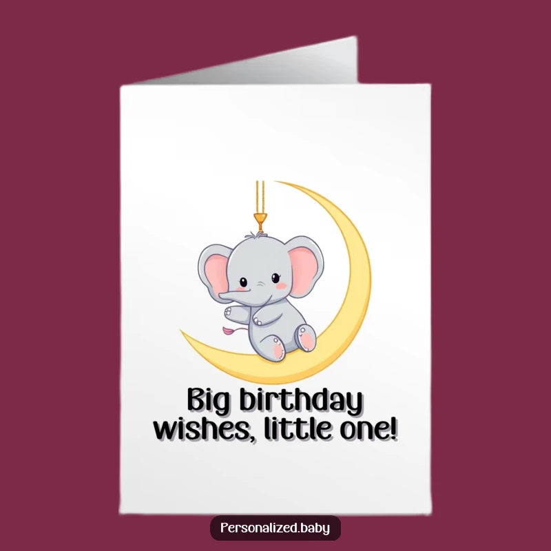 Free Printable Elephant Birthday Card: Funny Downloadable Gift for Dreamers