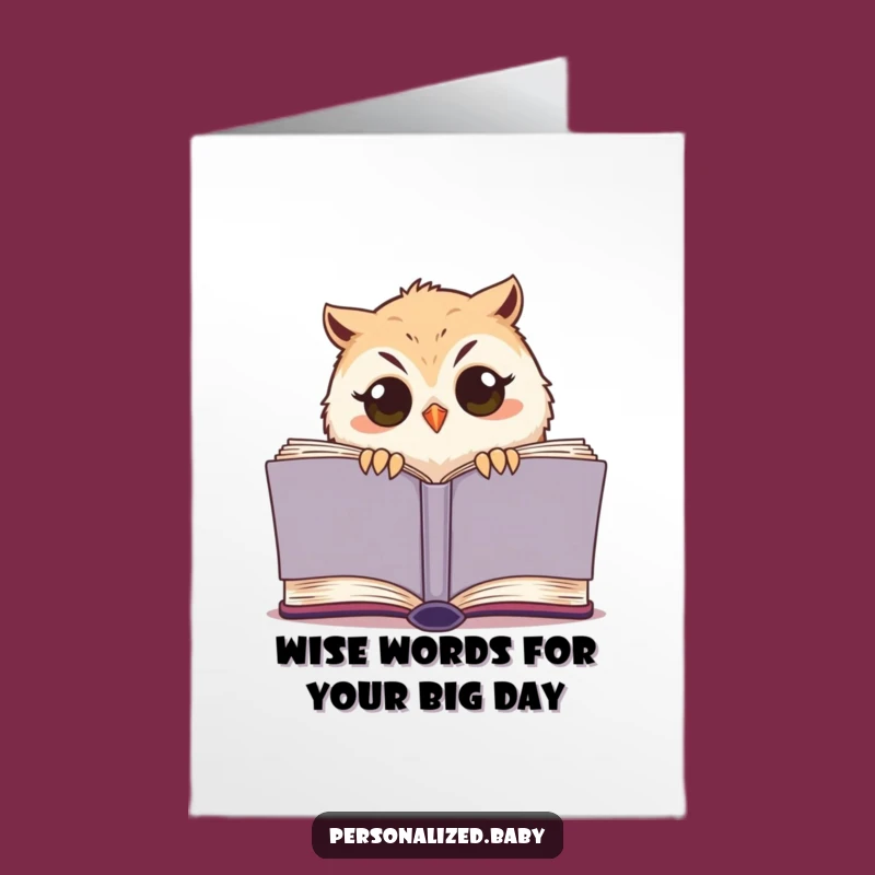Free Printable Funny Owl Birthday Card: Sleepy Chick Book Lover LOL Downloadable Gift