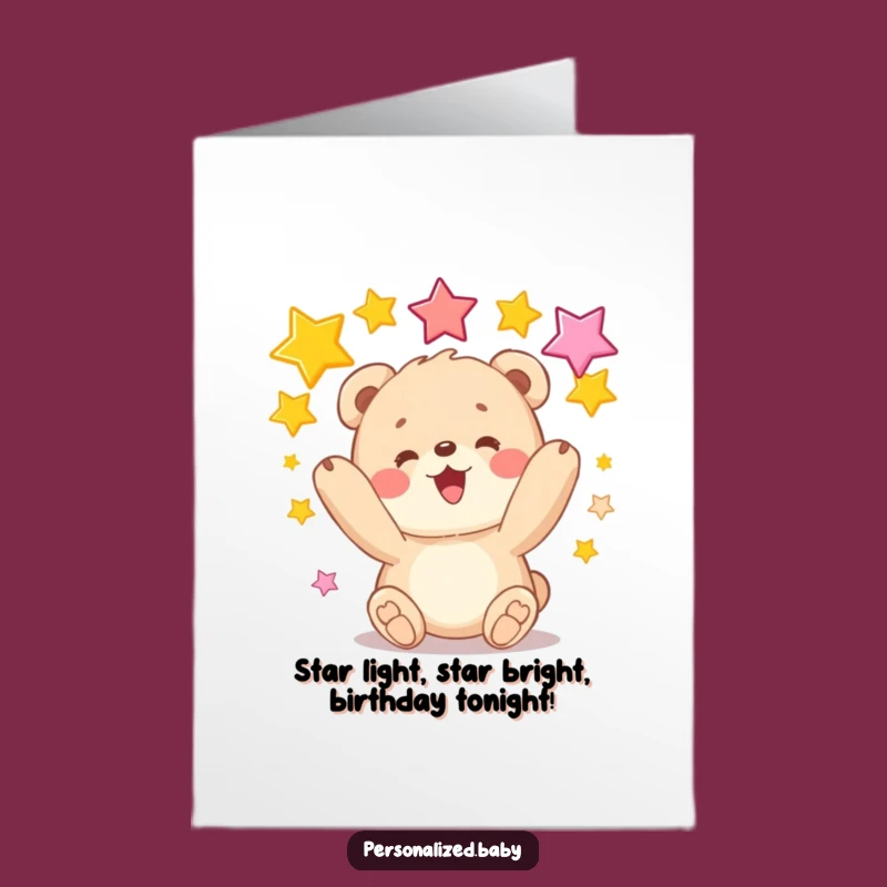 Joyful Free Printable Birthday Card: Juggling Bear Cub DIY Digital Gift