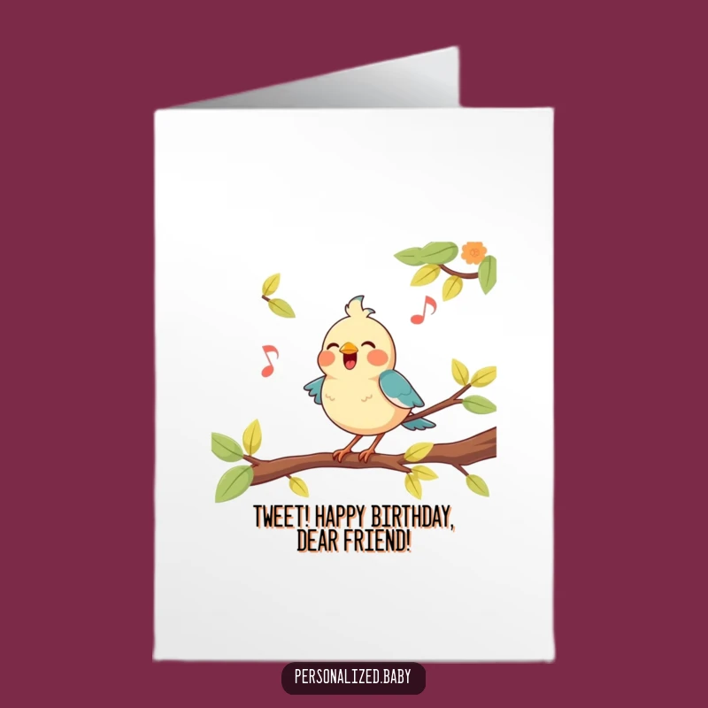 Free Printable Bird Birthday Card: Funny Downloadable Gift for Chirpy Celebrations
