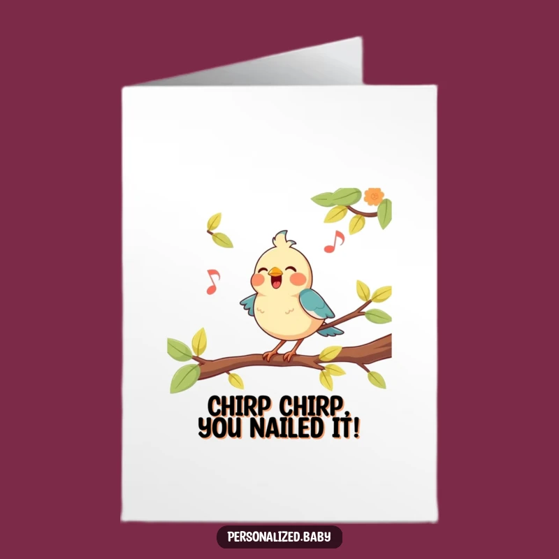 Free Printable Bird Card: Funny Downloadable for Sharing Happy News