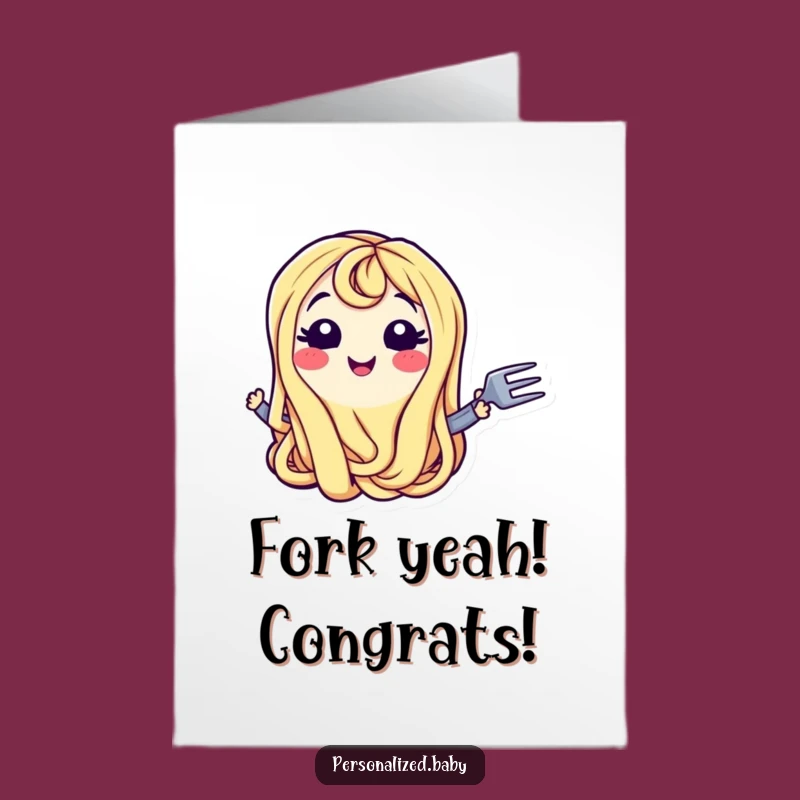 Free Printable Congrats Card: Spaghetti Noodle Fun, Funny Downloadable Gift Idea