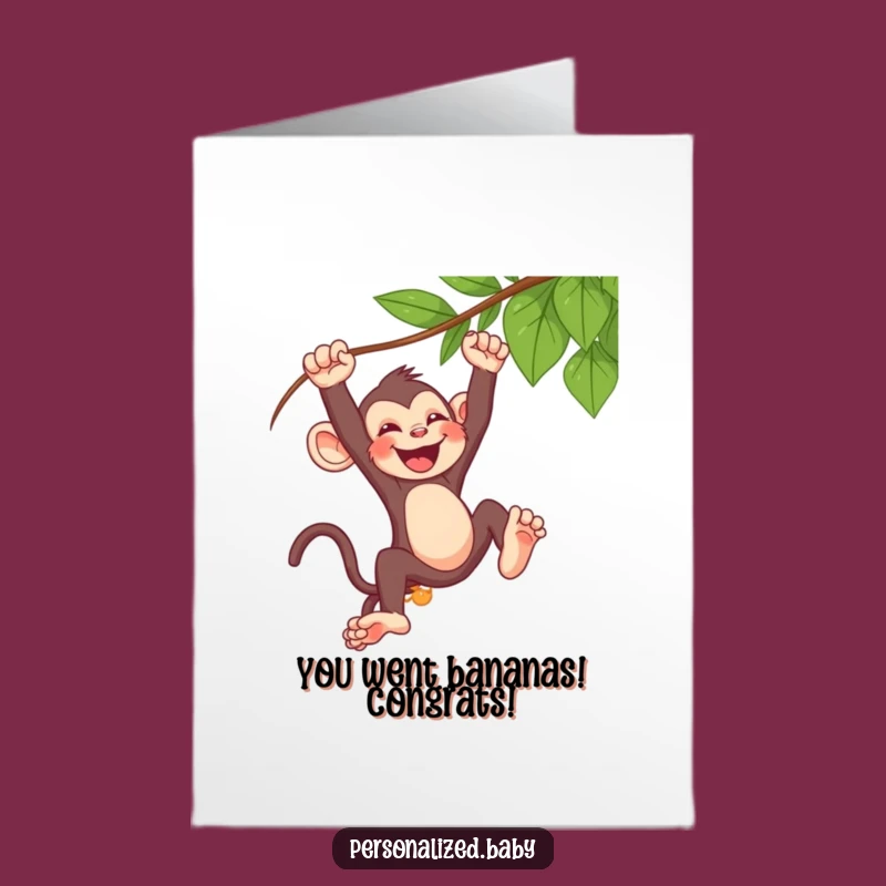 Free Printable Congrats Card: Monkey Laughing, Funny Downloadable Gift