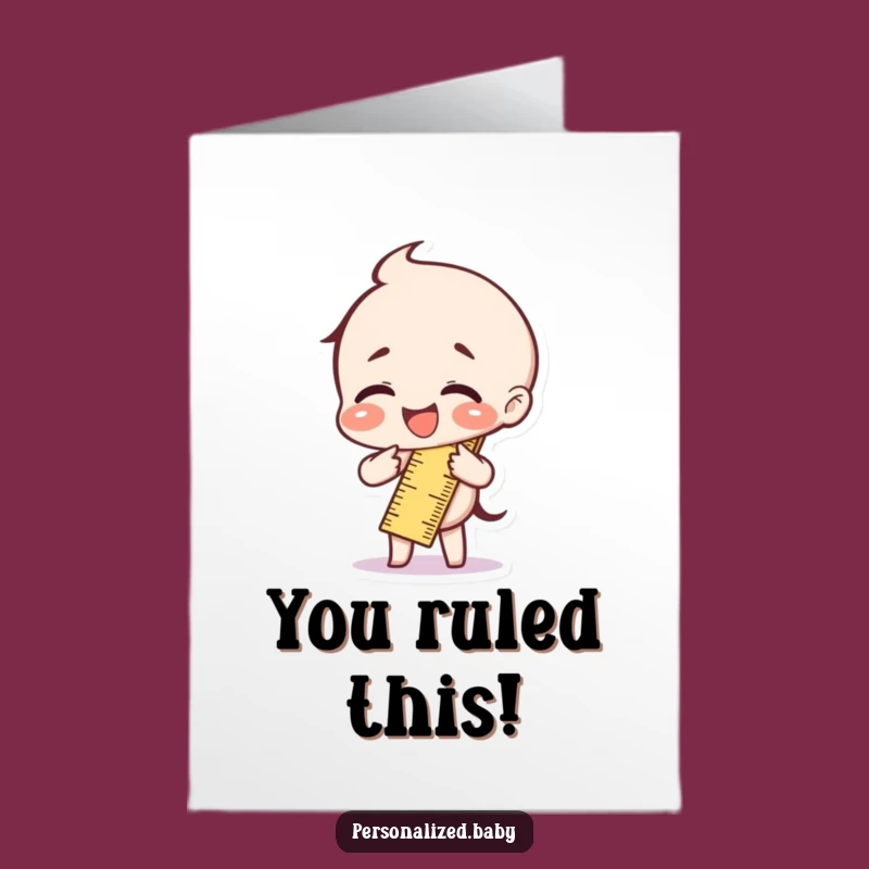 Free Printable Congrats Card: Ruler Bends with Laughter, Funny Downloadable Gift!