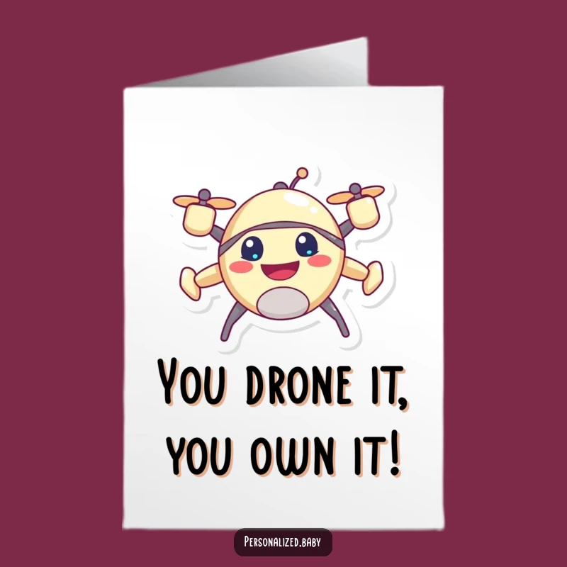 Free Printable Drone Congrats Card: Humorous Downloadable Gift for Achievements