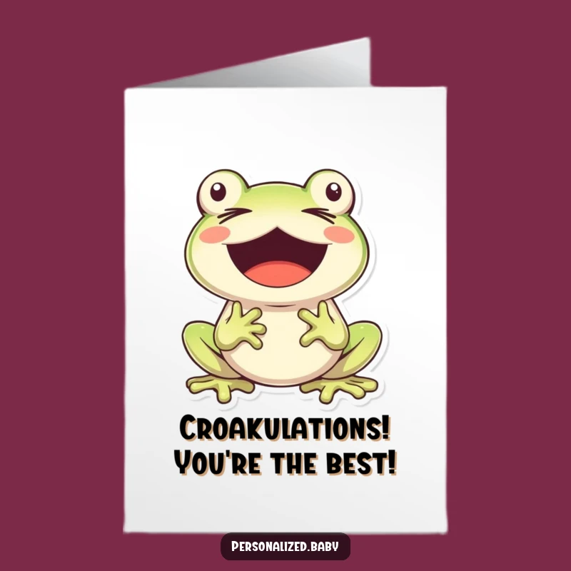 Free Printable Frog Card: Funny Downloadable for Any Celebratory Occasion