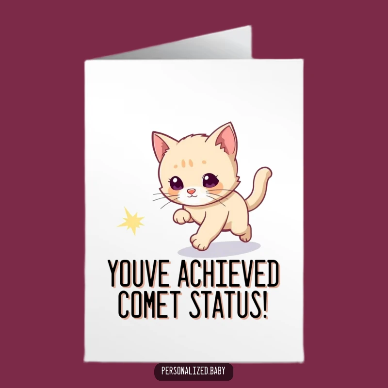 Free Printable Kitten Congrats Card: Comet Chase Downloadable Gift
