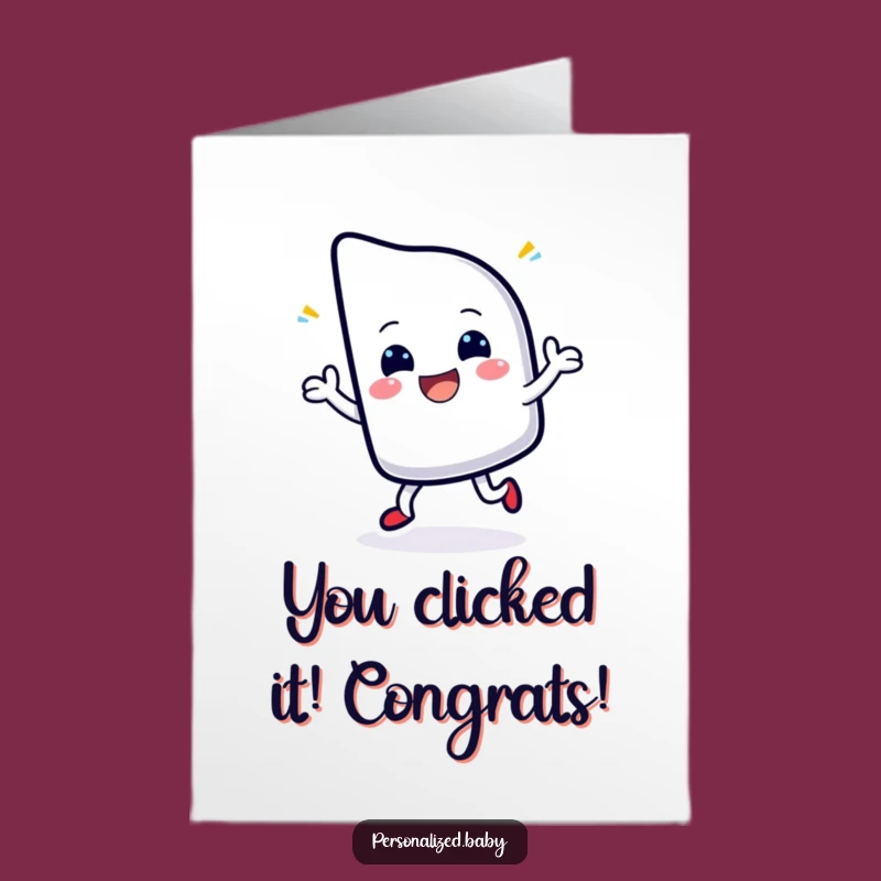 Funny Free Printable Congrats Card: Cursor's Victory Dance - Downloadable Gift