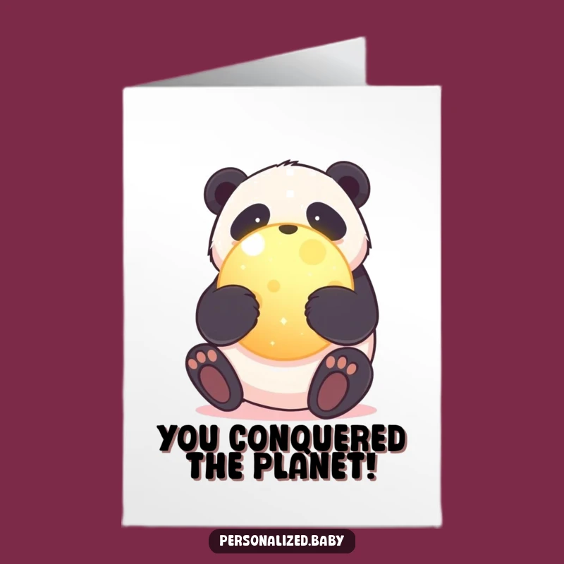 Free Printable Panda Congrats Card: Hug Your World Downloadable Gift