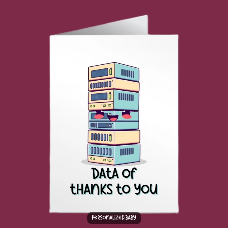 Free Printable Data Thank You Card: Giggling Gratitude Downloadable Gift!