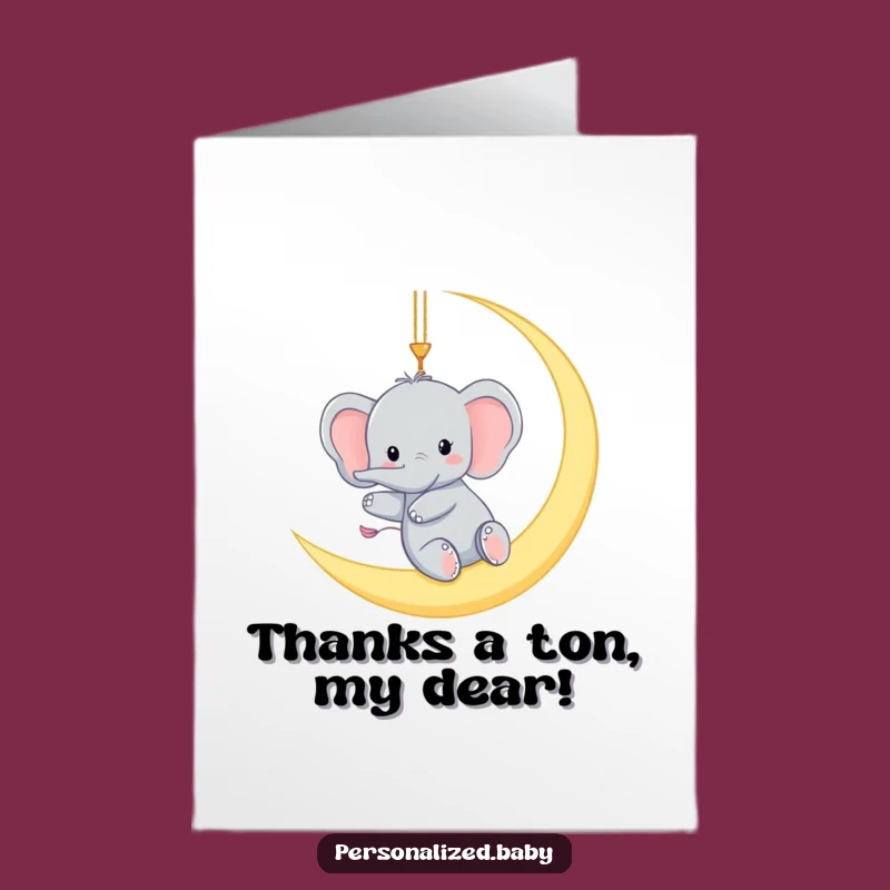 Free Printable Elephant Thank You Card: Funny Downloadable Celestial Gratitude Gift!